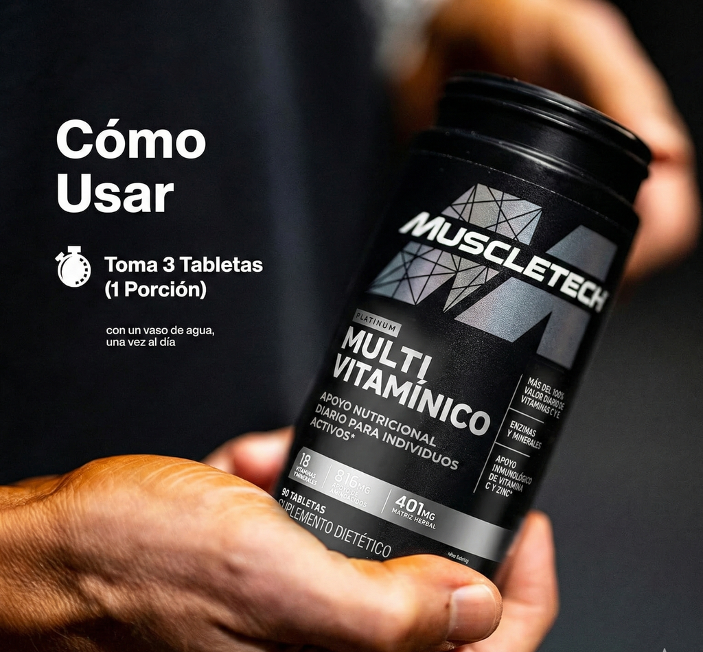 MuscleTech Platinum Multivitaminico 90Tabletas
