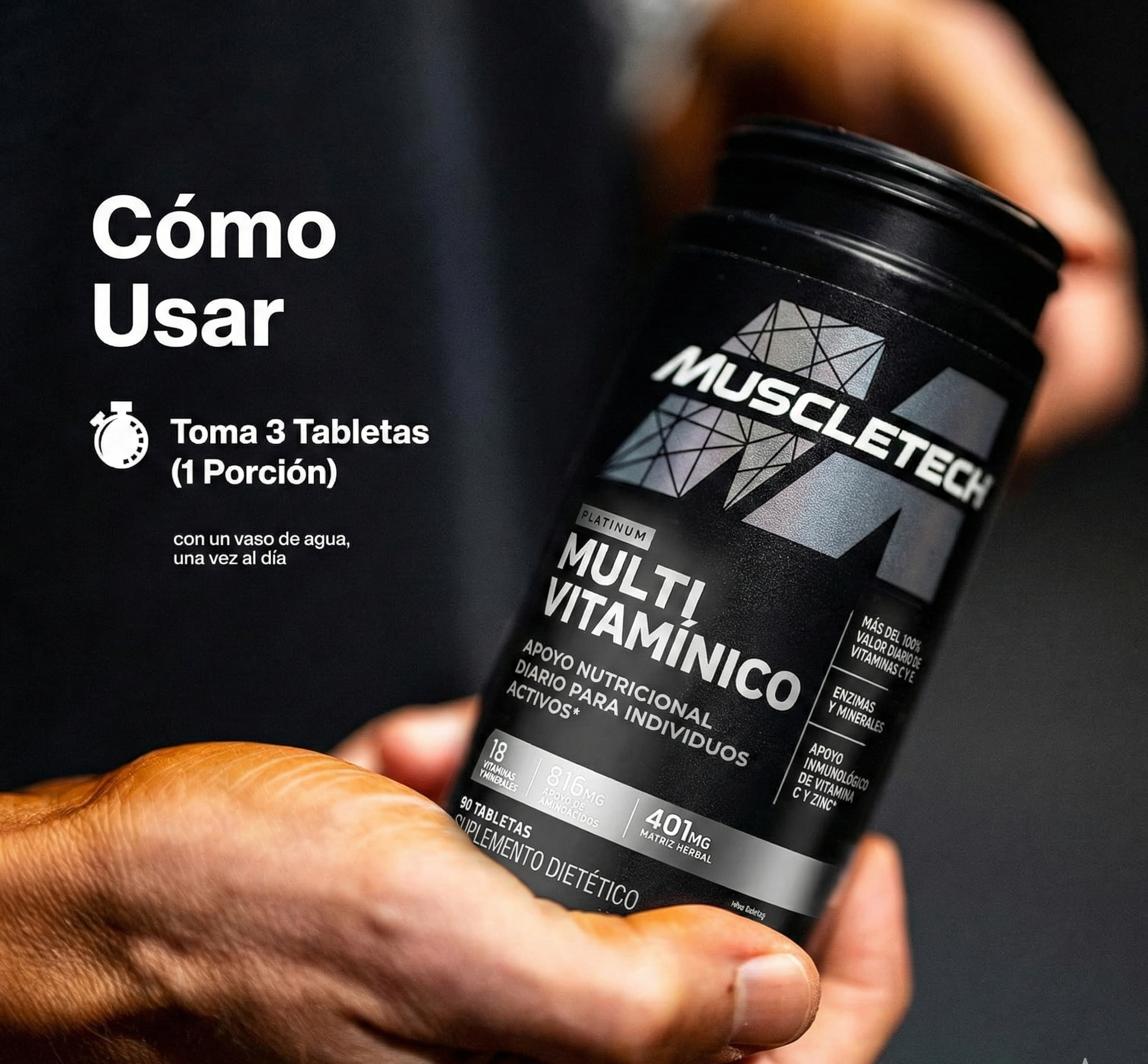 MuscleTech Platinum Multivitaminico 90Tabletas