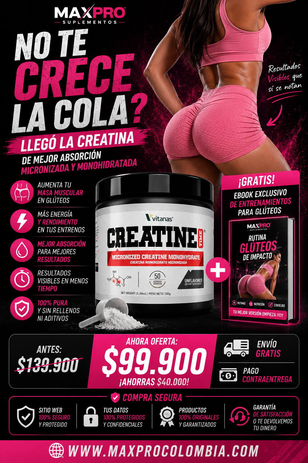 PROMOCION CREATINA  MICRONIZADA 50 SERVICIOS 🔥