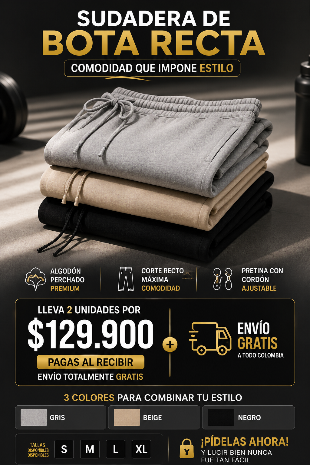 SUDADERA RELAX ALGODON PREMIUM