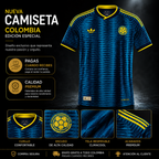 CAMISETA COLOMBIA VISITANTE