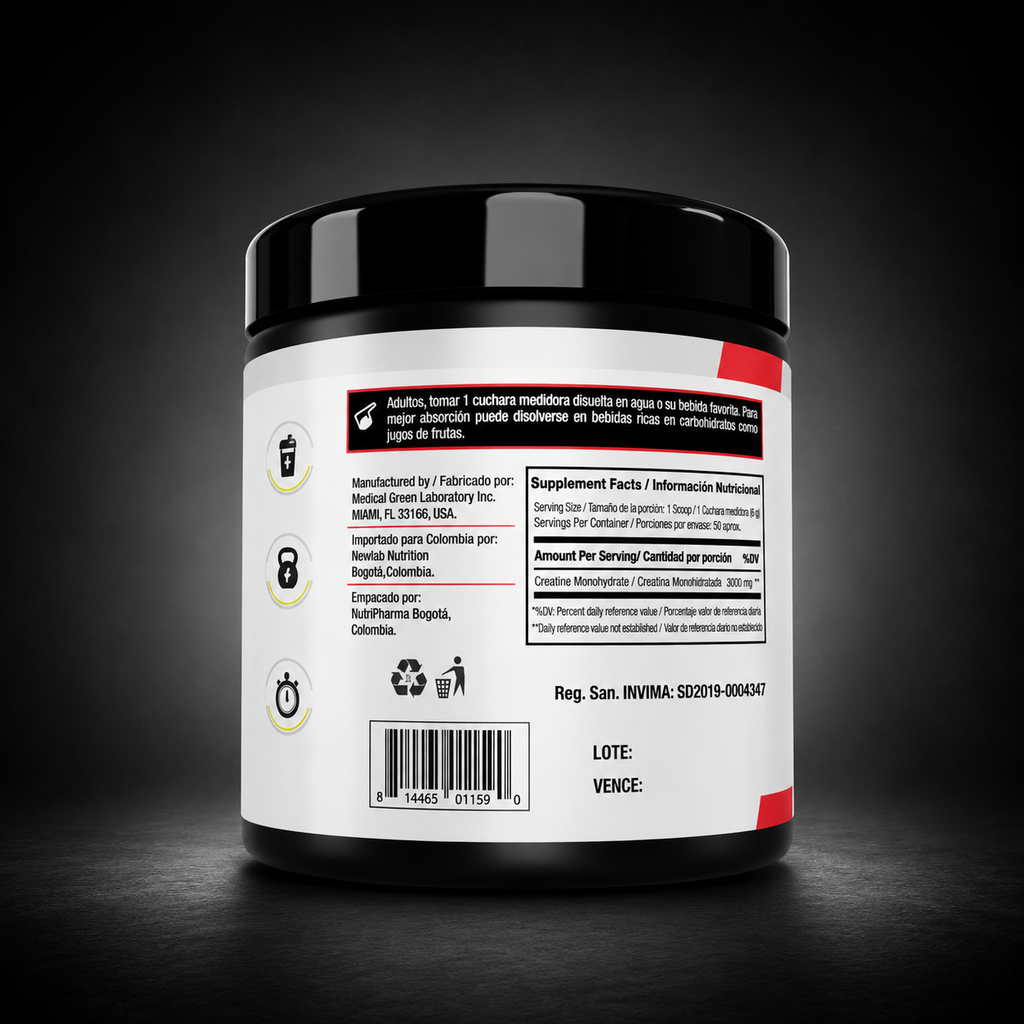 CREATINA MONOHIDRATADA MICRONIZADA 50 SERVICIOS VITANA
