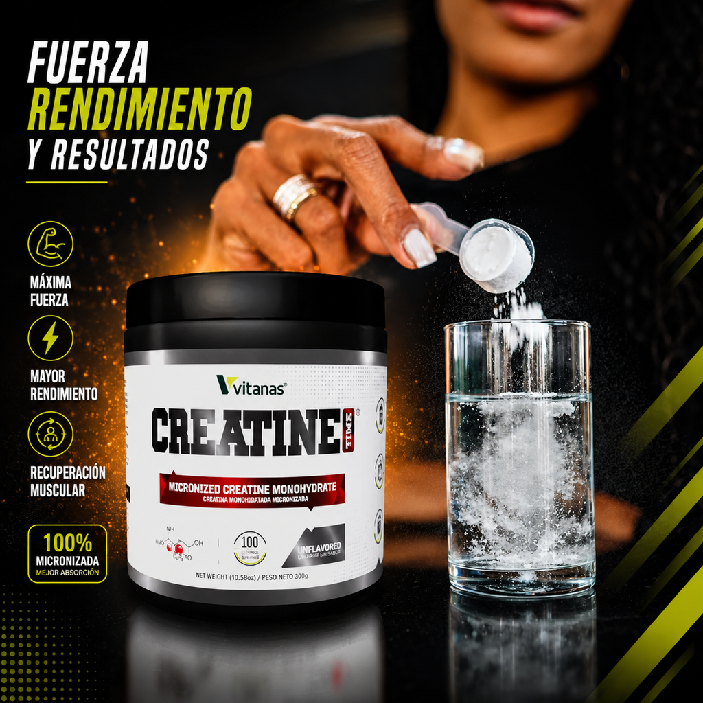 CREATINA MONOHIDRATADA MICRONIZADA 100 SERVICIOS VITANA