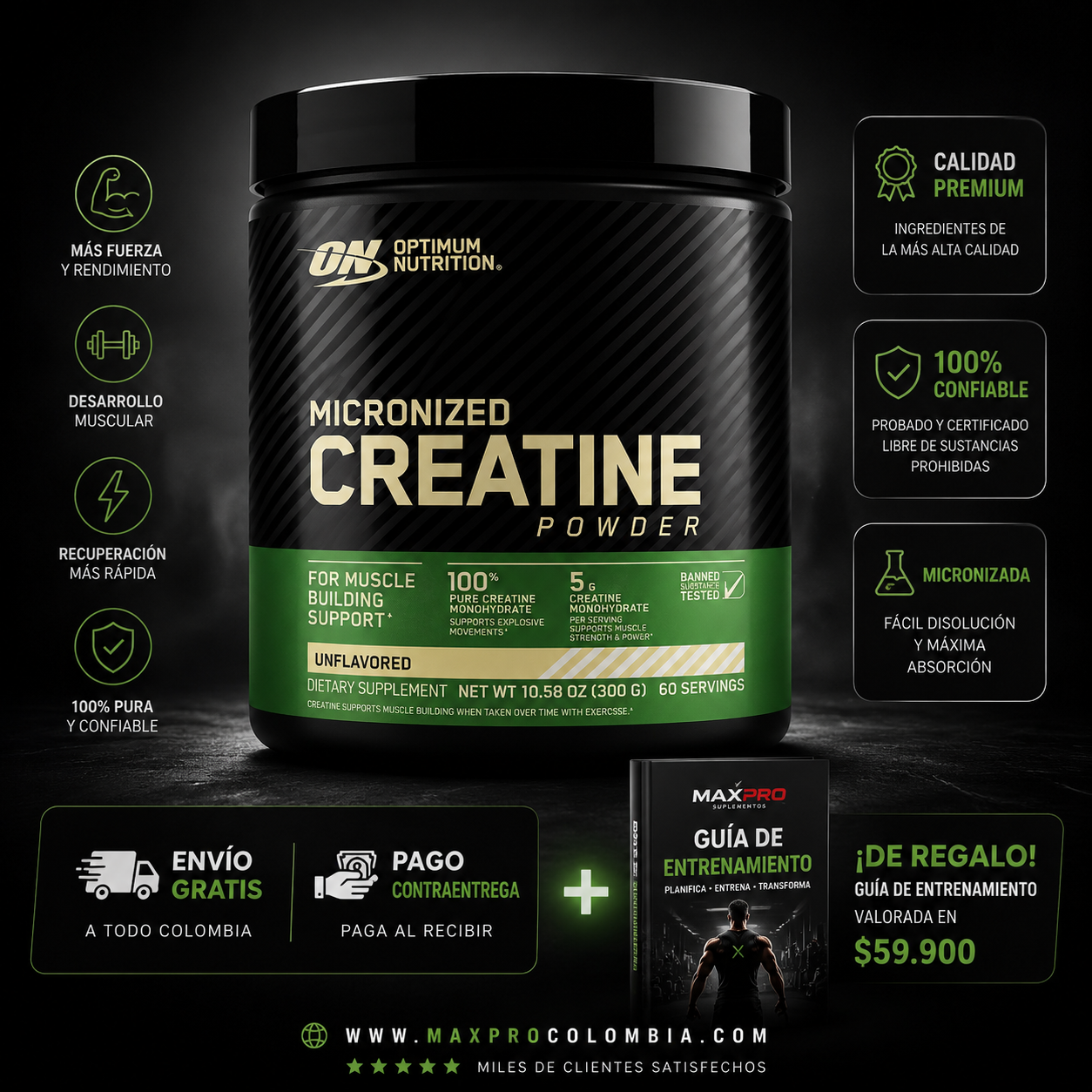 Creatina Micronizada Optimun Nutrition