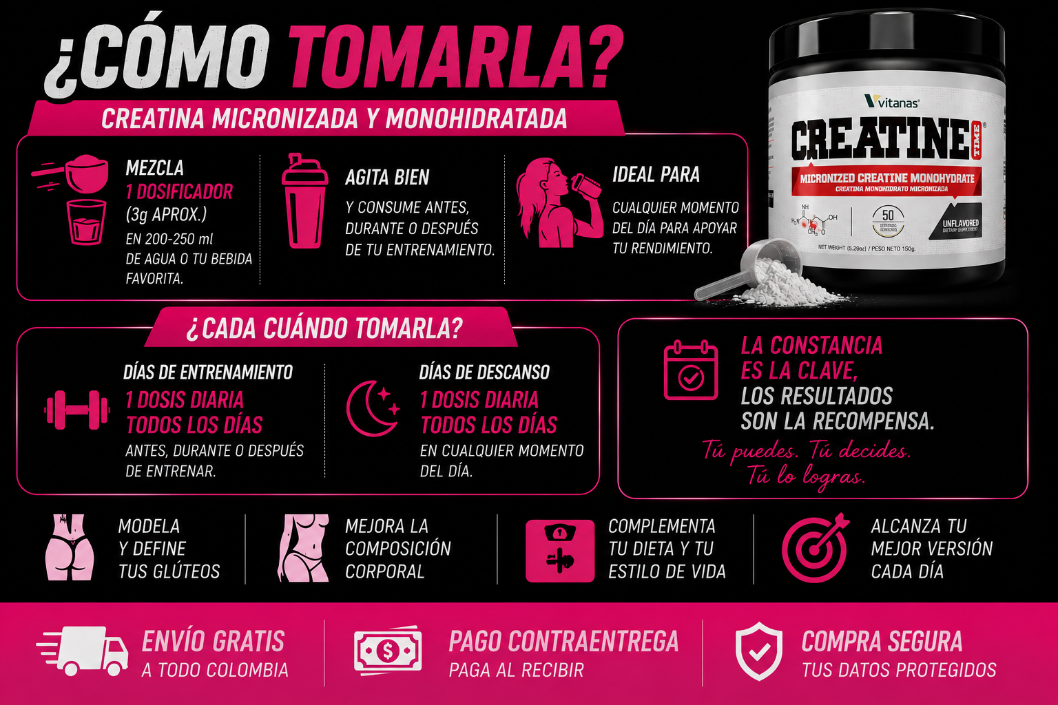 PROMOCION CREATINA  MICRONIZADA 50 SERVICIOS 🔥