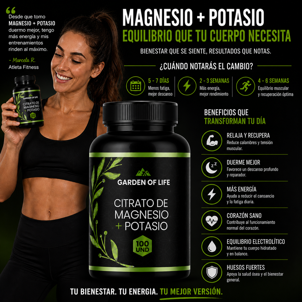 Citrato de Magnesio+ Potasio