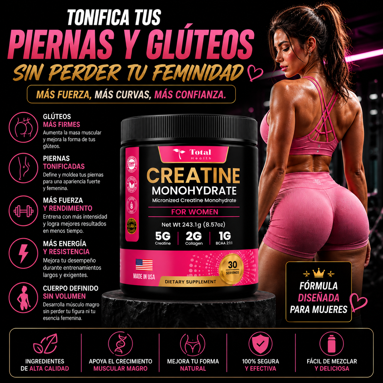Creatina Monohidratada con Colageno