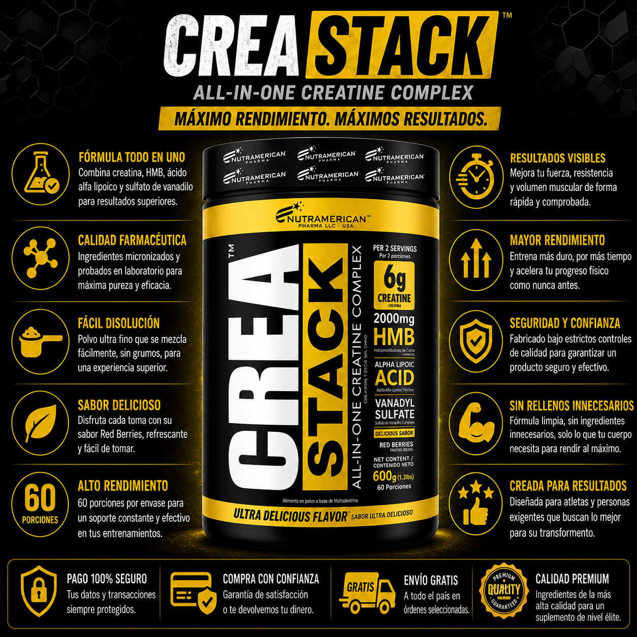 Creatina Monohidratada Creastack
