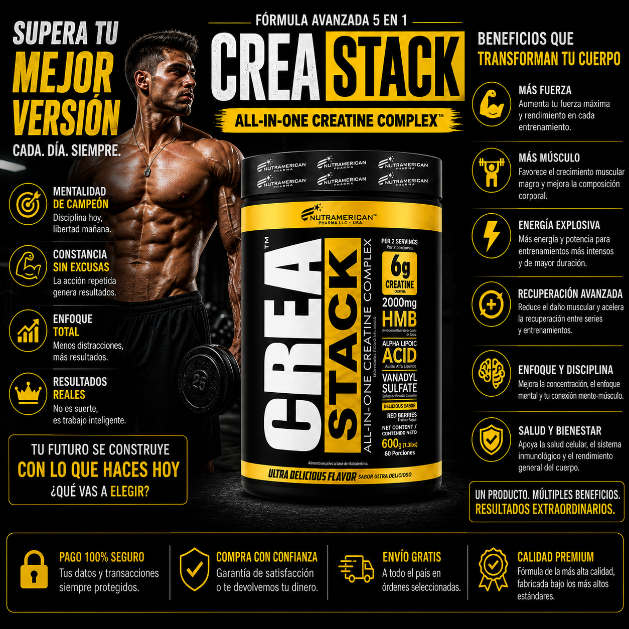 Creatina Monohidratada Creastack