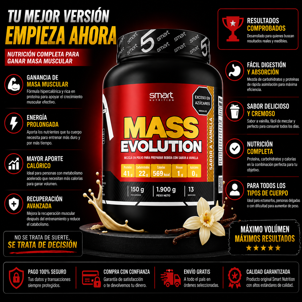 MASS EVOLUTION 4 LBS - PROTEINA