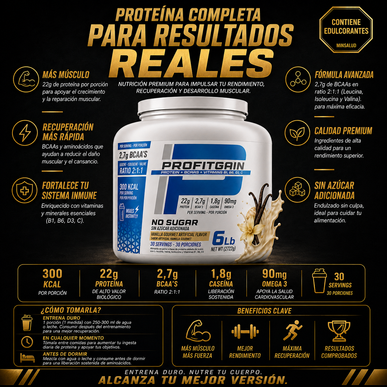 Proteina whey isolate 6 libras Profit