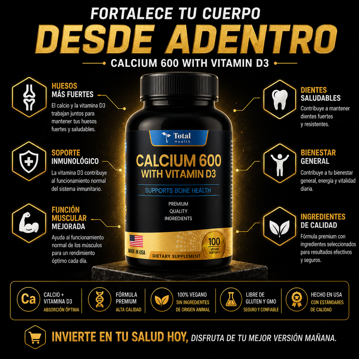 Calcio 600 Con Vitamina D3