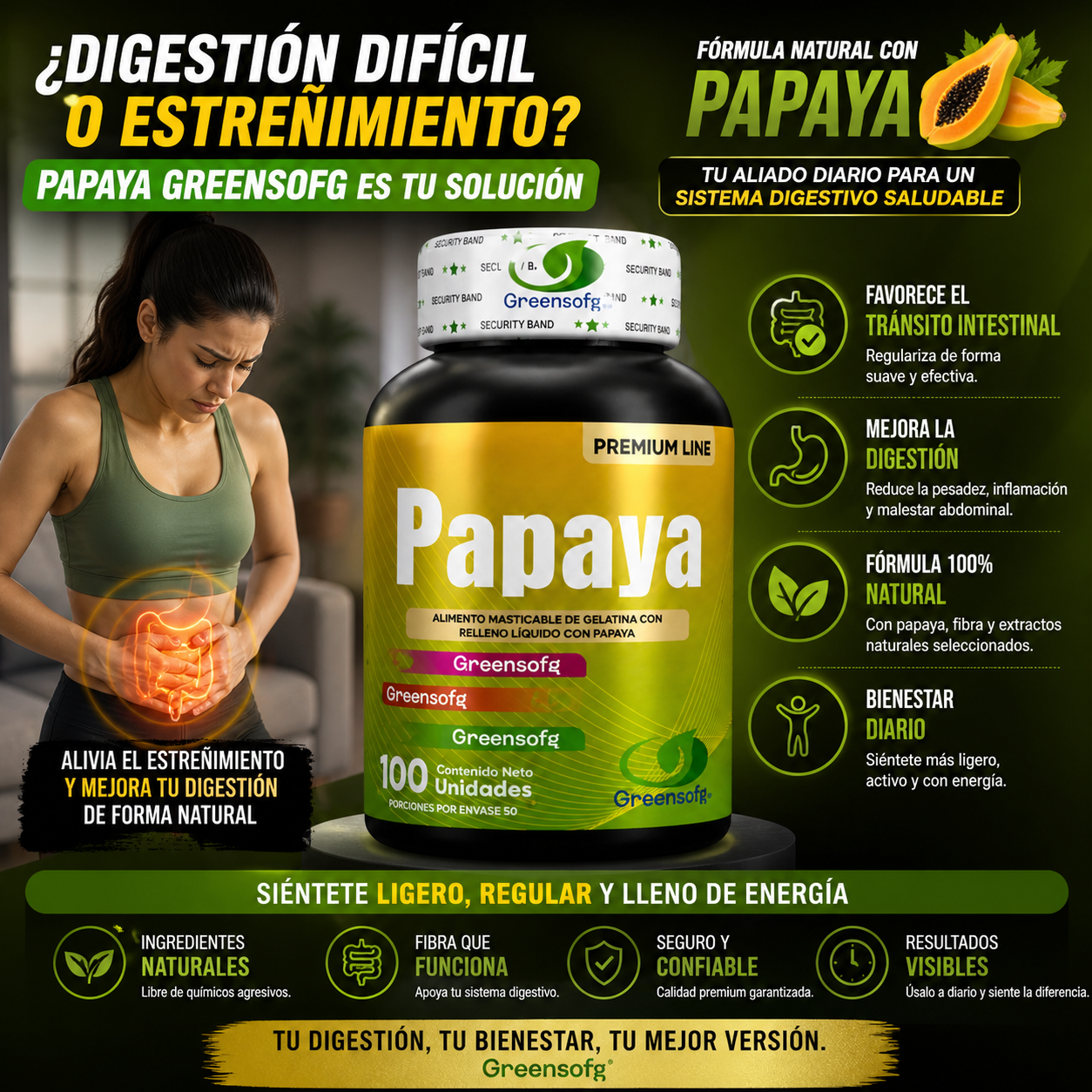 Papaya Greensofg – 100 unidades