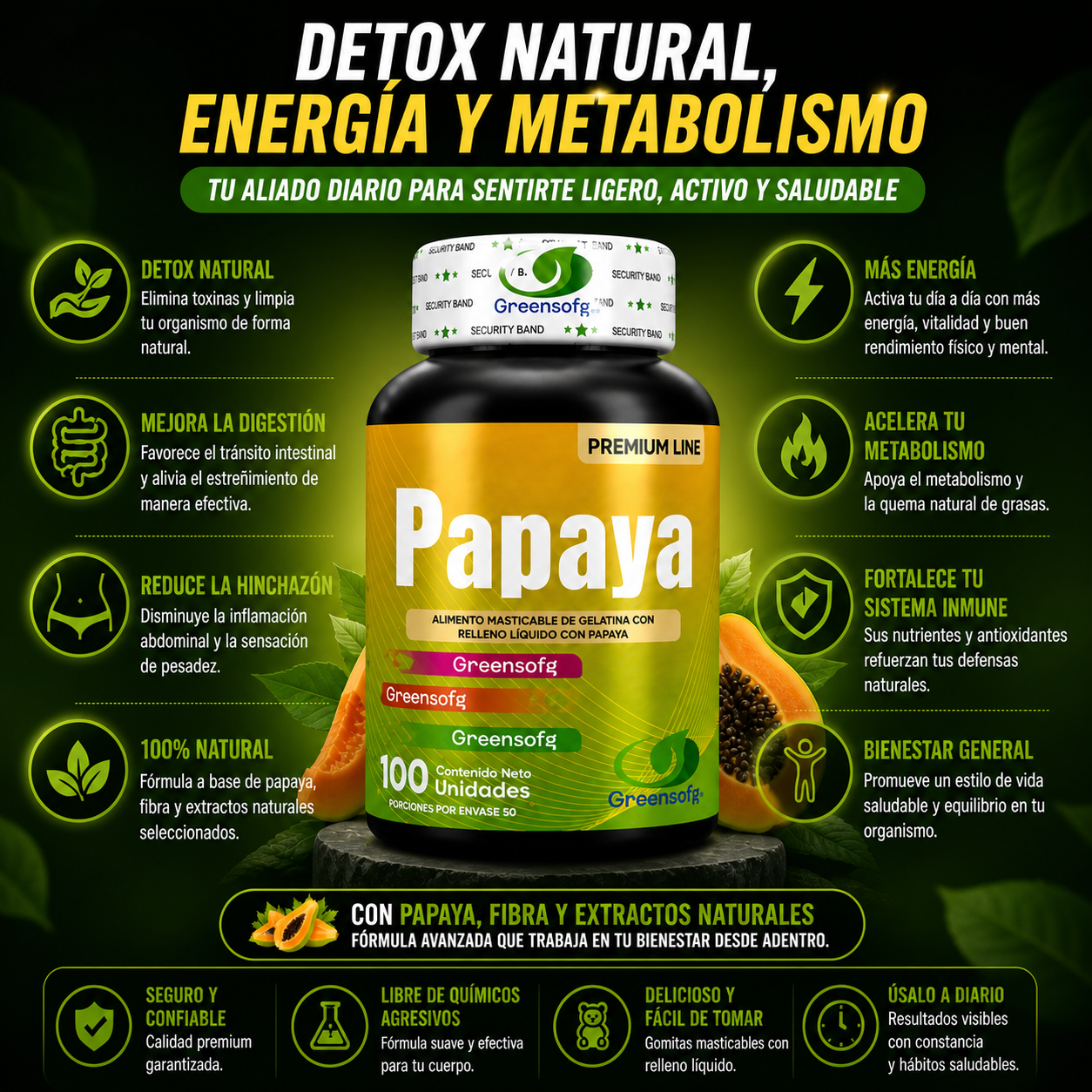 Papaya Greensofg – 100 unidades