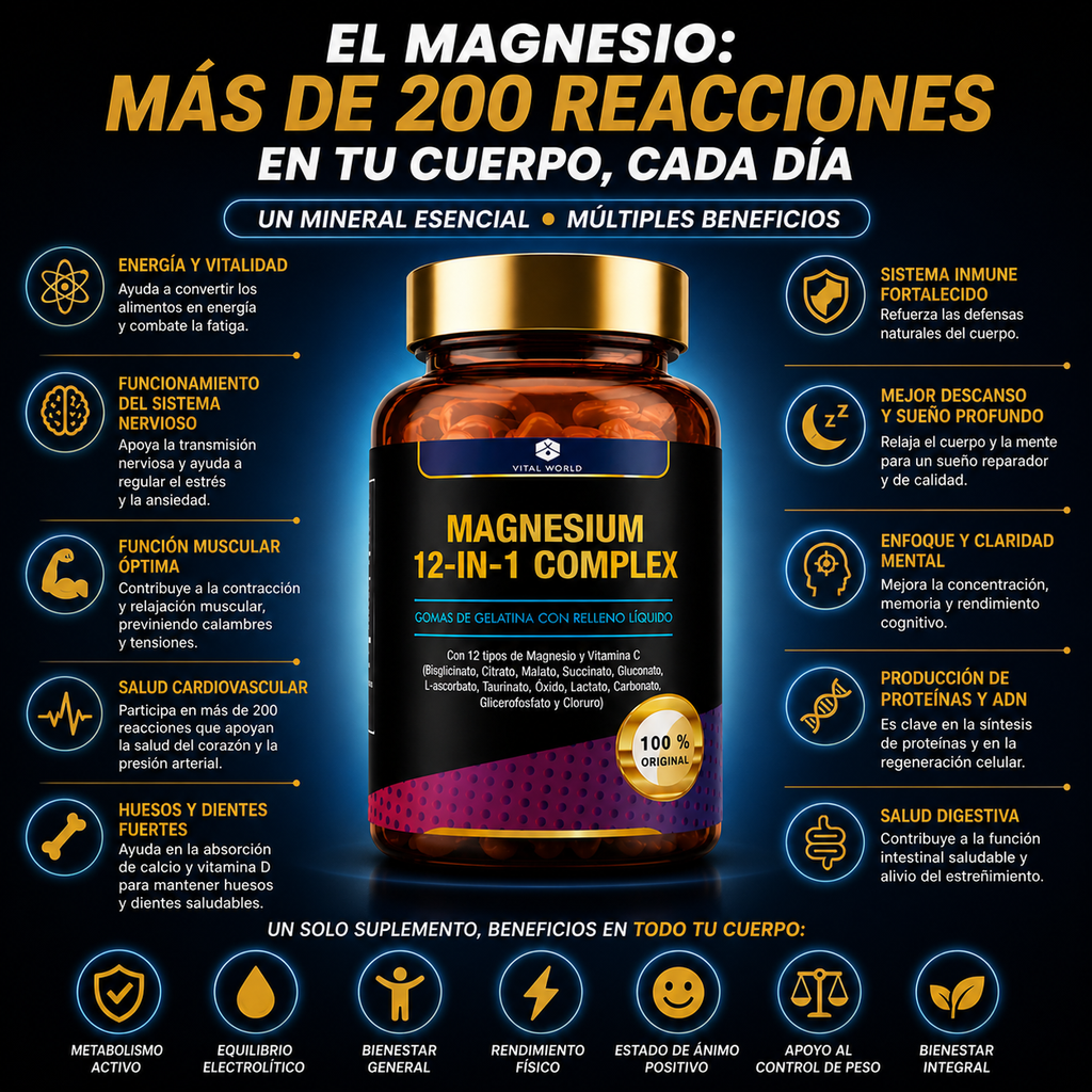 MAGNESIO COMPLEX 12 en 1 - Vital World