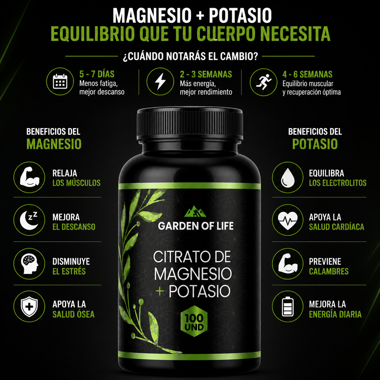 Citrato de Magnesio+ Potasio