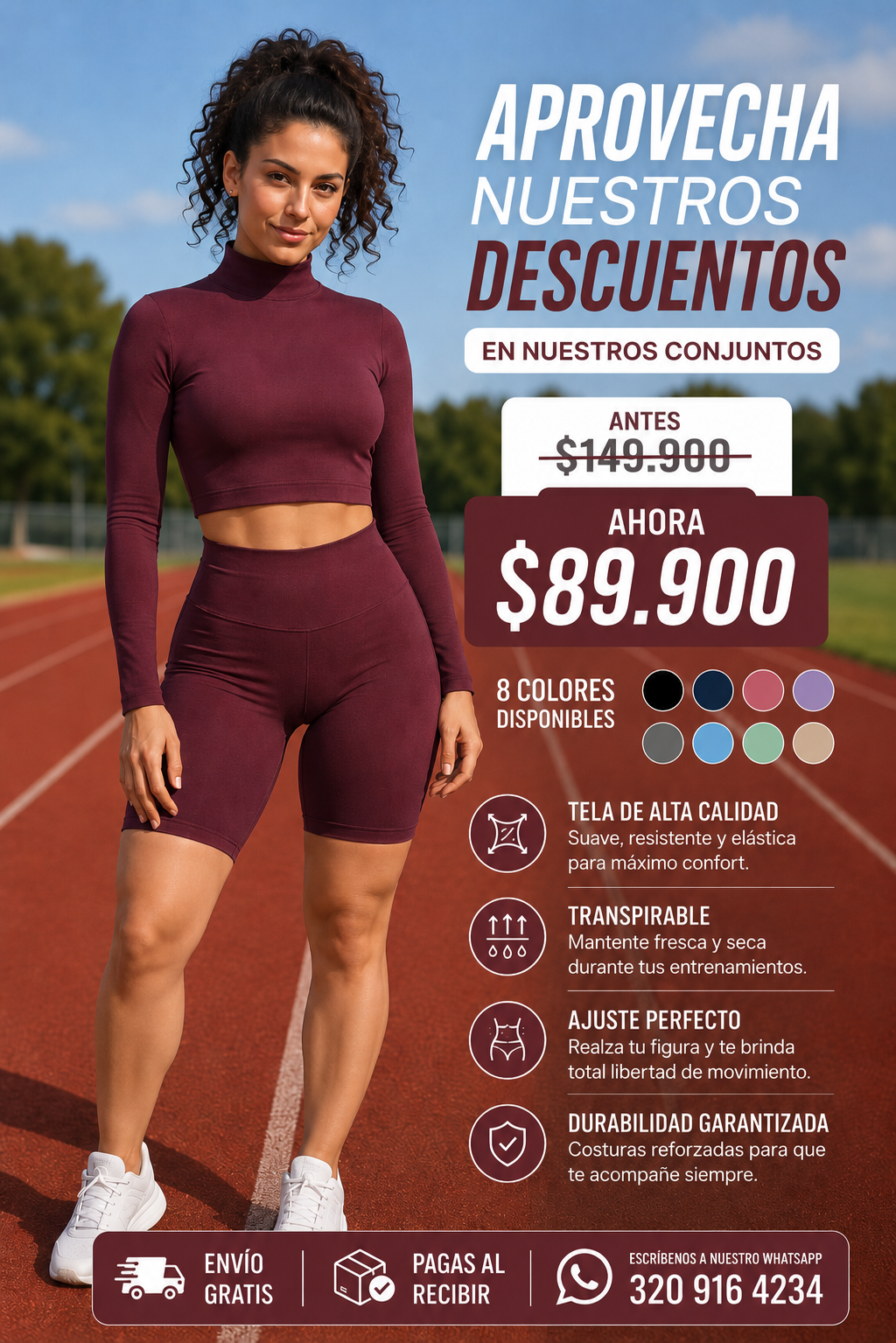CONJUNTO BUSO + SHORT BIKER