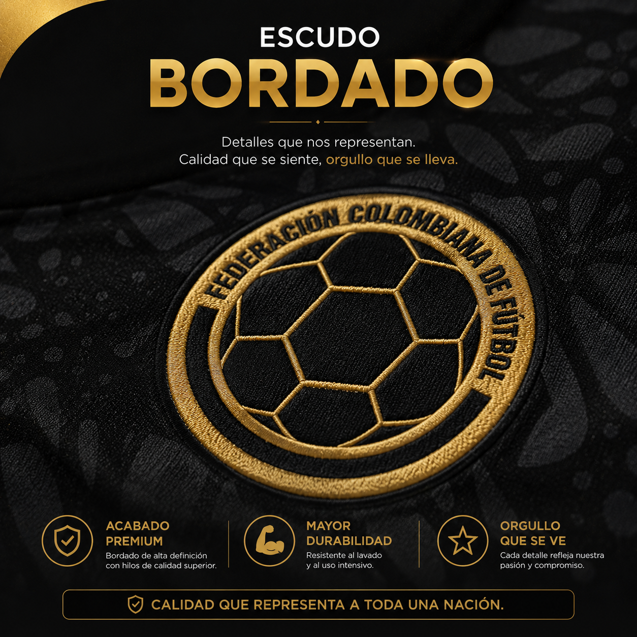 CAMISETA NEGRA COLOMBIA