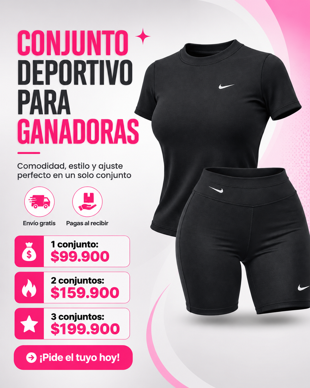 CONJUNTO CAMISETA Y SHORT BIKER