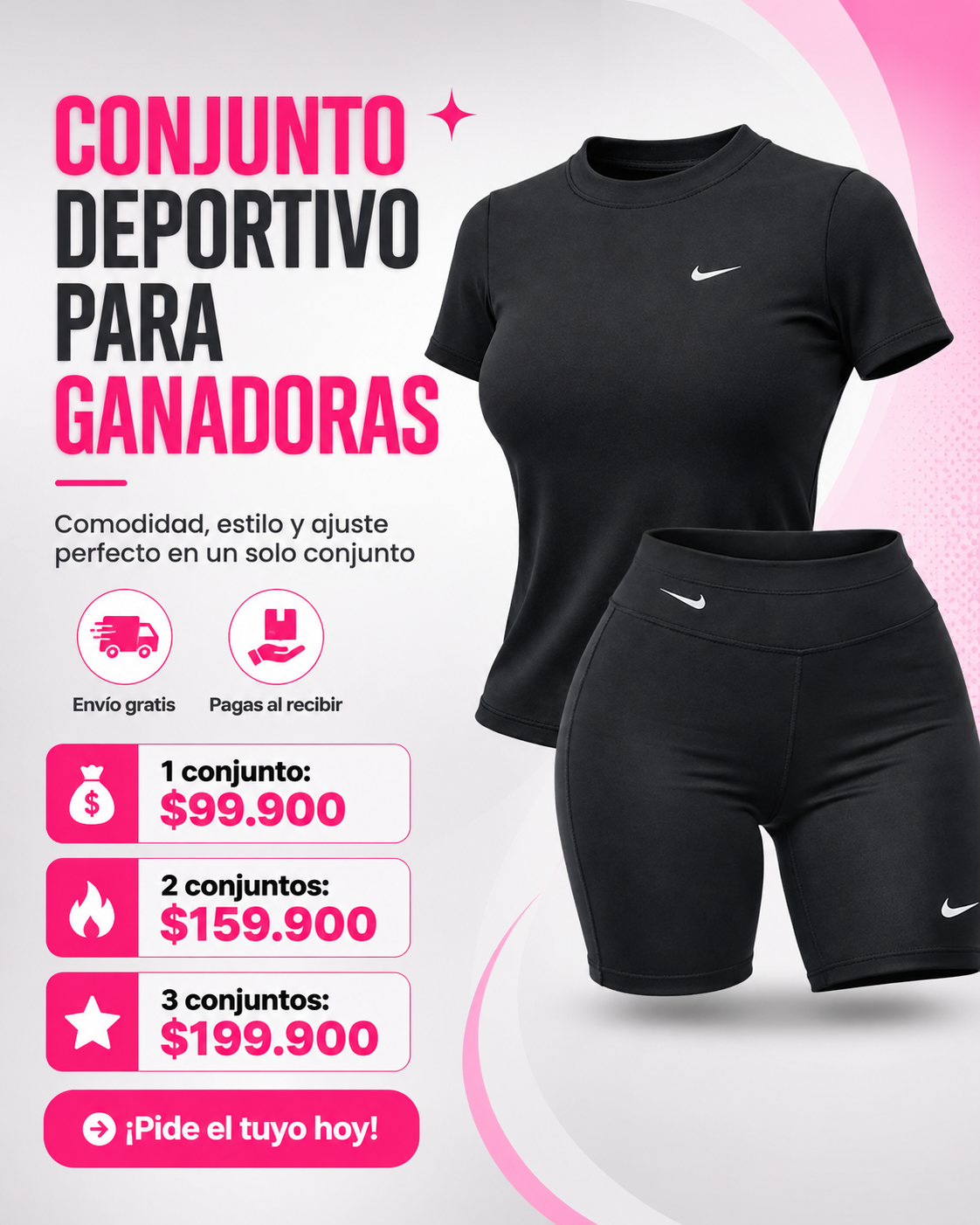 CONJUNTO CAMISETA Y SHORT BIKER