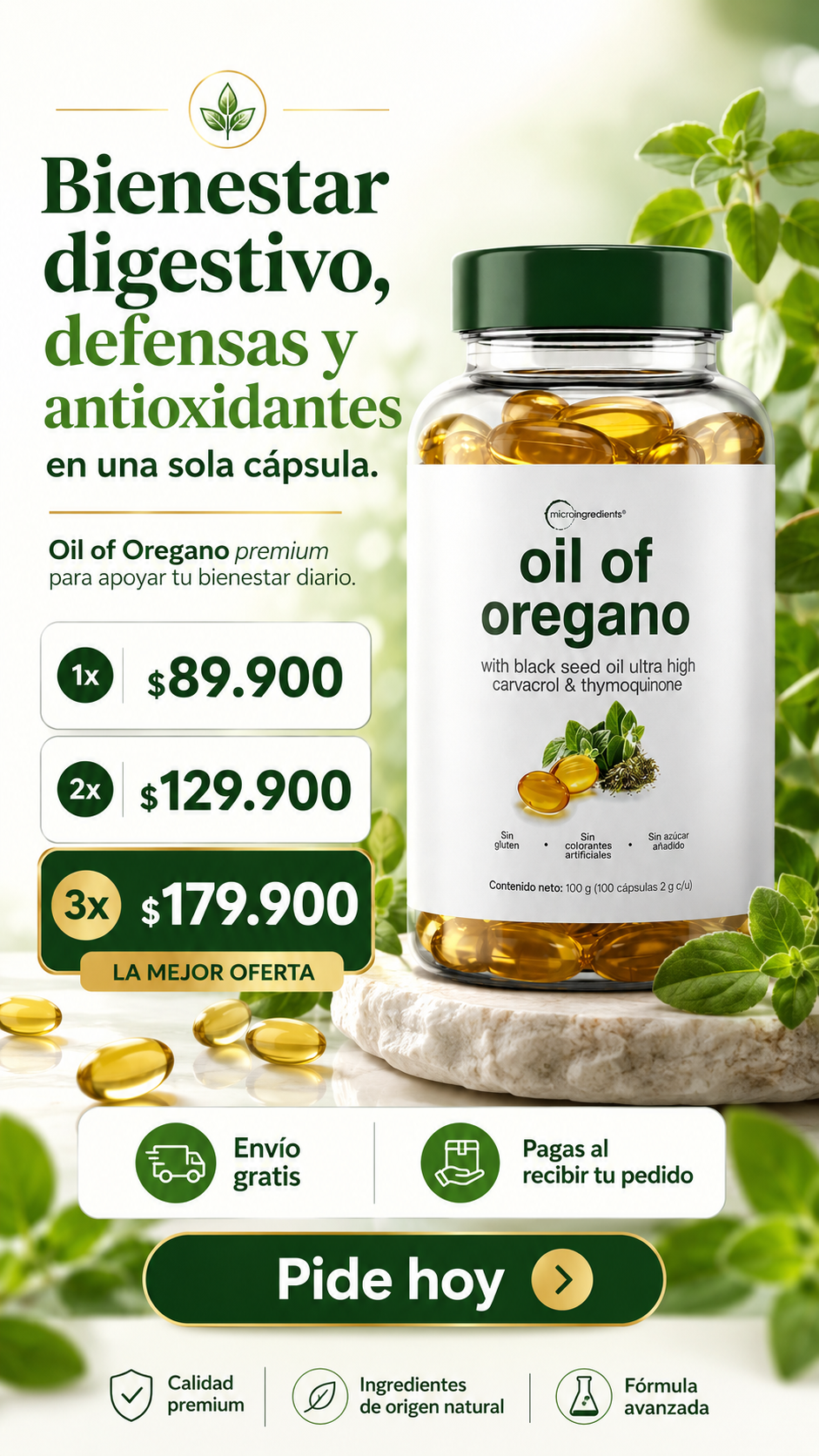 Aceite De Oregano Softgel Premium