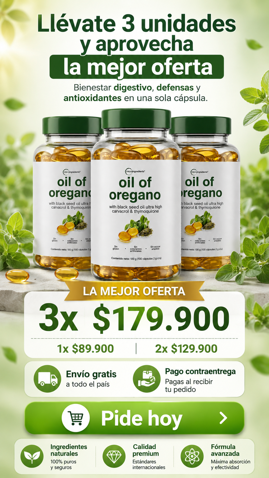 Aceite De Oregano Softgel Premium