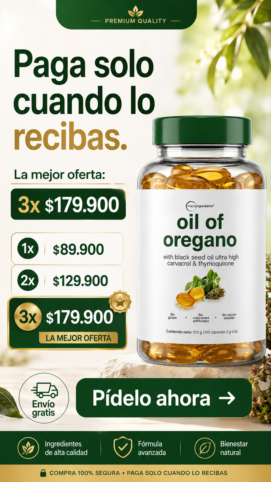 Aceite De Oregano Softgel Premium