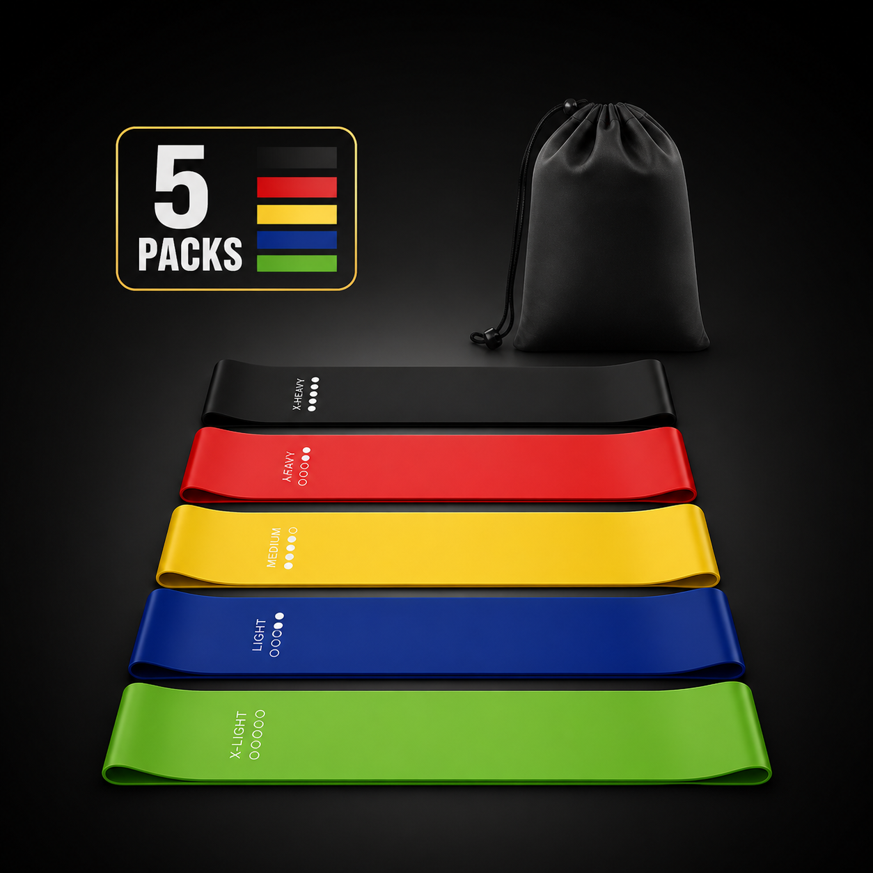 Kit Bandas Elásticas Cerradas X5 pilate