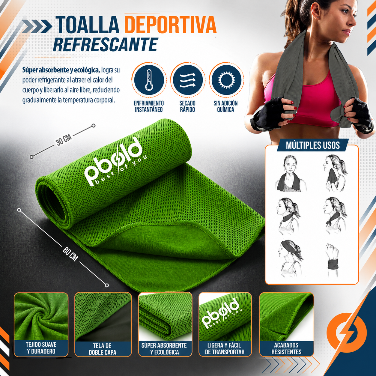 Toalla Extragrande 30cm x 80 cm