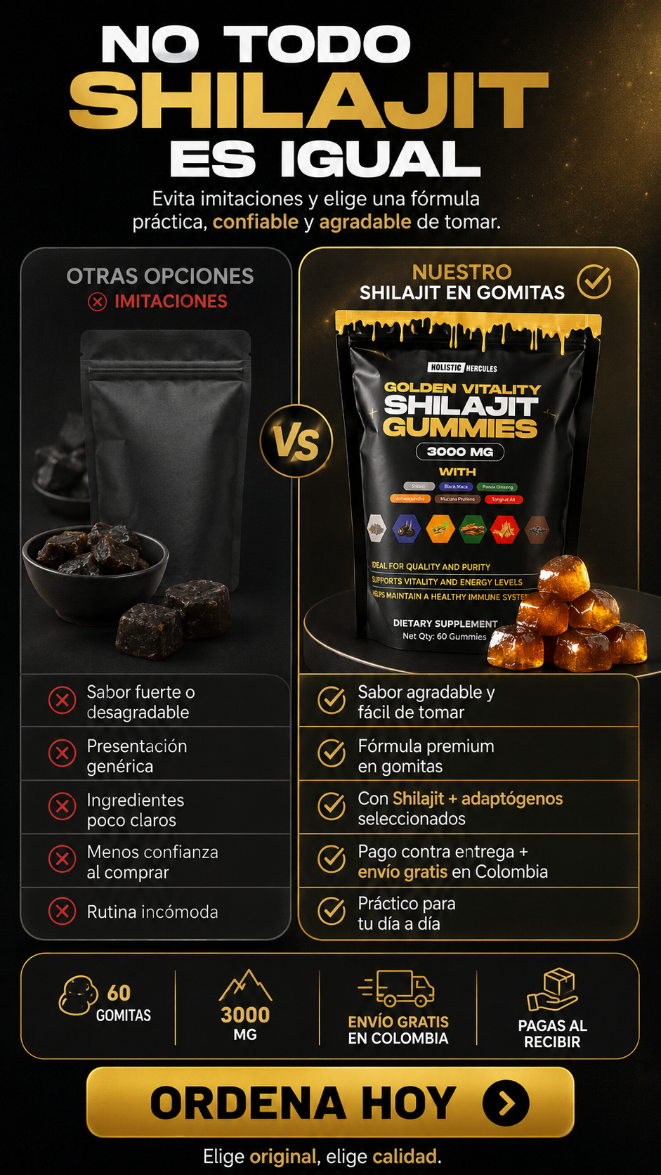 Packs de Gomas de Shilajit MAXPRO